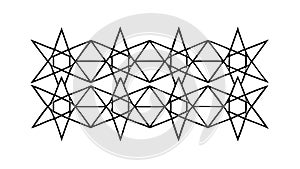 Geometric Starburst Pattern, Abstract Interlocking Design, vector design Generative AI