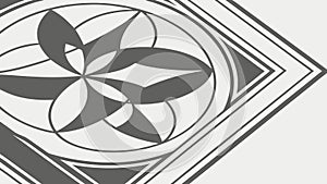 Geometric Starburst Tile Pattern, vector design Generative AI