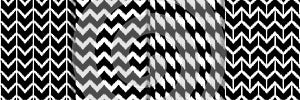 Geometric and stripe boho seamless patterns set