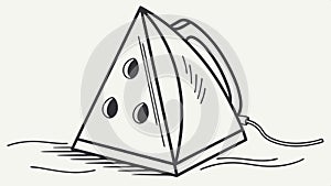 Geometric structure outline abstract design element vector design Generative AI