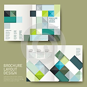 Geometric style half-fold template brochure