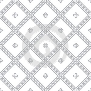 Geometric stylish background. Gray antique seamless pattern.