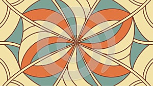 Geometric Swirl Pattern Abstract Retro Background, vector design Generative AI