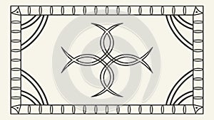Geometric Swirl Patterned Decorative Frame Vector, vector design Generative AI