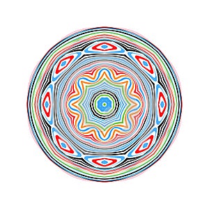 Geometric template vector ornamental symbol. Mandala. Stylized floral pattern