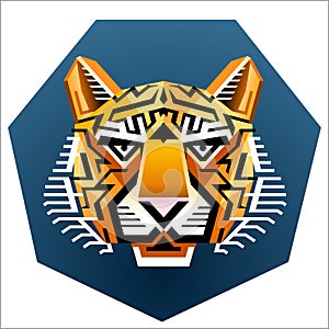 Geometric Tiger's face