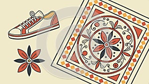 Geometric tile pattern, decorative design and abstract art vector design Generative AI