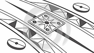 Geometric tile pattern decorative design element vector design Generative AI