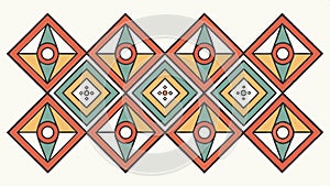 Geometric tile pattern, decorative design element vector design Generative AI