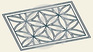 Geometric Tile Pattern Interlocking Shapes Visual, vector design Generative AI