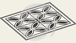 Geometric Tile Pattern Isometric View Art, vector design Generative AI