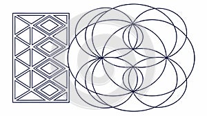 Geometric Tiled Abstract Pattern Vector, vector design Generative AI