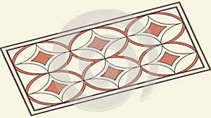 Geometric Tiled Floor Pattern, Modern Interior Design Element, vector design Generative AI