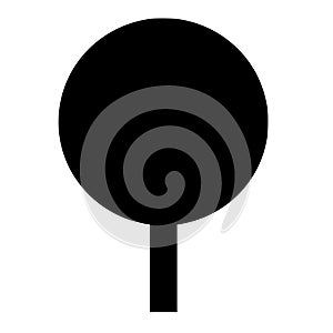 Geometric Tree Silhouette Icon Modern Nature Symbol Vector for Eco Branding, Environmental Design and UI Interfaces