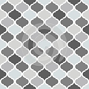 Geometric trellis pattern. Grey seamless background. Screen print vector texture. Website textured pattern