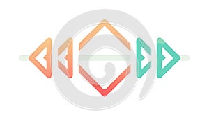 Geometric Triangle Arrow Abstract Logo, vector design Generative AI
