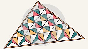 Geometric Triangle Blocks Abstract Colorful Pattern Vector, vector design Generative AI