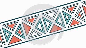 Geometric triangle border, decorative frame and pattern design vector design Generative AI