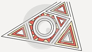 Geometric triangle design with circular elements. Abstract and modern. vector design Generative AI