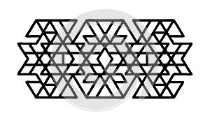 Geometric Triangle and Diamond Pattern Vector Border, vector design Generative AI