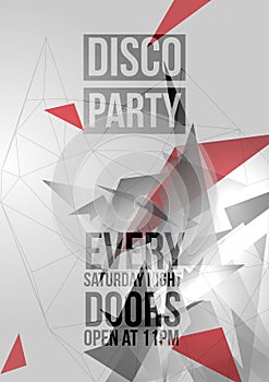 Geometric Triangle Disco Party Background - Vector Illustration