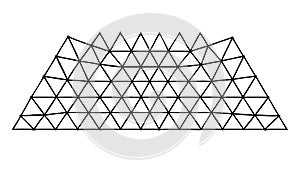 Geometric Triangle Grid Pattern for Abstract Backgrounds, vector design Generative AI