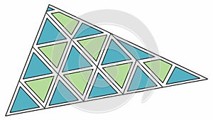 Geometric triangle grid pattern, abstract design art background texture, vector design Generative AI
