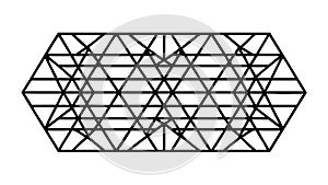 Geometric Triangle Grid Pattern, Abstract Linear Background, vector design Generative AI