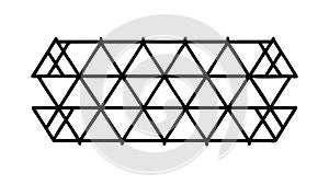 Geometric Triangle Grid Pattern, vector design Generative AI