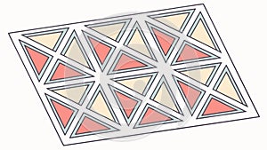 Geometric Triangle Grid Tile Pattern, vector design Generative AI