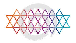 Geometric Triangle Grid Vector Pattern with Gradient Colors, vector design Generative AI