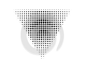 Geometric Triangle Halftone Abstract Pattern