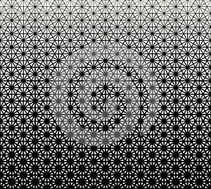 Geometric triangle halftone minimal pattern vector background