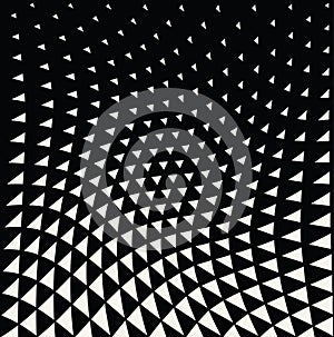 Geometric triangle halftone minimal pattern vector background