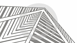 Geometric Triangle Maze Line Pattern, vector design Generative AI