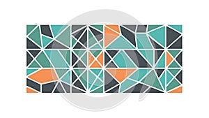 Geometric Triangle Mosaic Pattern Vector, vector design Generative AI