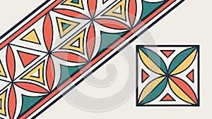 Geometric triangle pattern, abstract background, and colorful decorative design element vector design Generative AI