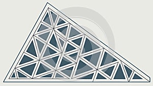 Geometric triangle pattern abstract design element structure, vector design Generative AI