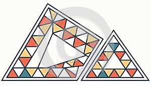 Geometric Triangle Pattern, Abstract Design Element, vector design Generative AI
