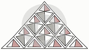 Geometric triangle pattern abstract design element vector design Generative AI