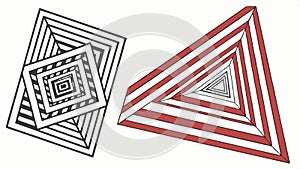 Geometric triangle pattern, abstract design, modern shapes, angular motif, vector design Generative AI