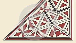 Geometric triangle pattern, abstract design vector art Generative AI