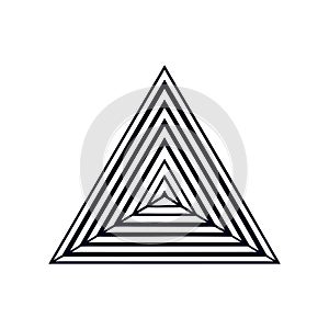 Geometric triangle pattern abstract line vector design