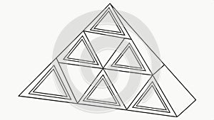 Geometric triangle pattern, abstract modern design element background vector design Generative AI