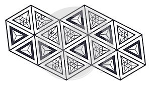 Geometric Triangle Pattern: Abstract Modern Design Element, vector design Generative AI