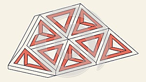 Geometric triangle pattern abstract textured design Generative AI