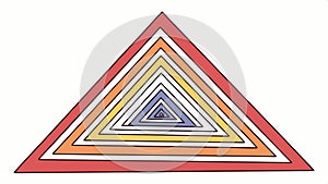 Geometric triangle pattern with concentric layers, abstract design vector design Generative AI