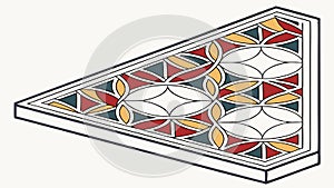 Geometric Triangle Pattern Corner Color, vector design Generative AI