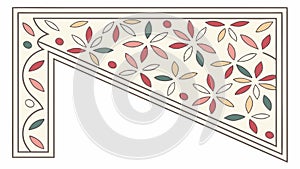 Geometric Triangle Pattern Corner Decoration, vector design Generative AI