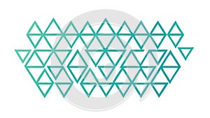 Geometric Triangle Pattern Gradient Blue Green Vector Design Generative AI
